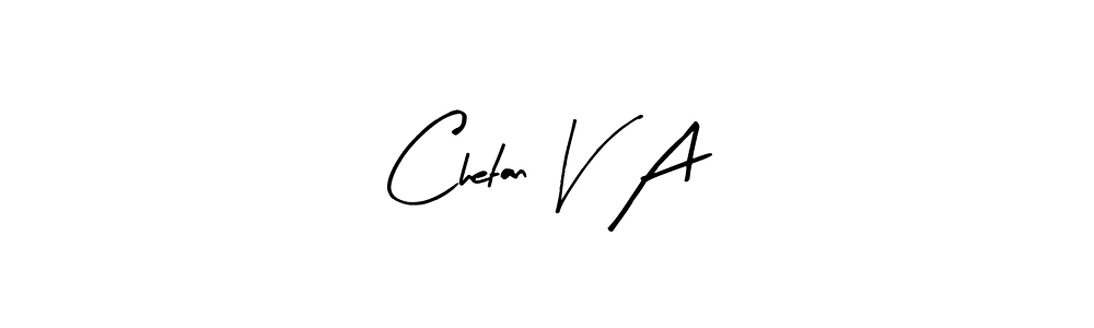 Also You can easily find your signature by using the search form. We will create Chetan V A name handwritten signature images for you free of cost using Arty Signature sign style. Chetan V A signature style 8 images and pictures png