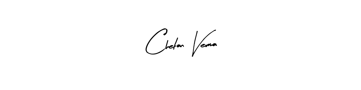 How to make Chetan Verma name signature. Use Arty Signature style for creating short signs online. This is the latest handwritten sign. Chetan Verma signature style 8 images and pictures png