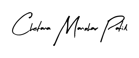 The Arty Signature typeface gives name Chetana Manohar Patil a refined look. Suitable for certificates, diplomas, and official verification. Chetana Manohar Patil signature style 8 images and pictures png