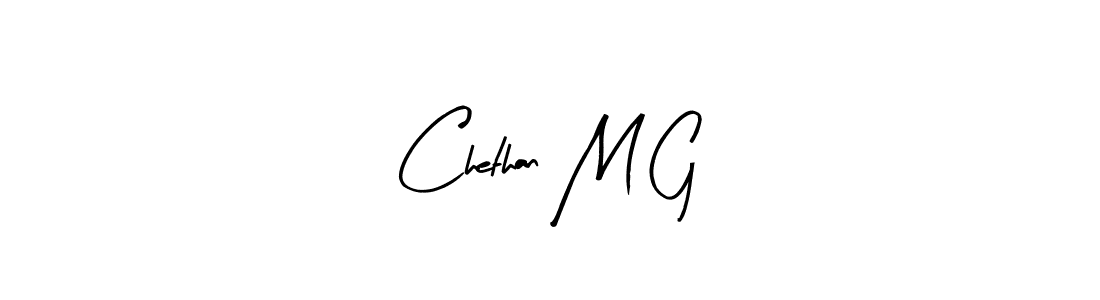 Arty Signature is a professional signature style that is perfect for those who want to add a touch of class to their signature. It is also a great choice for those who want to make their signature more unique. Get Chethan M G name to fancy signature for free. Chethan M G signature style 8 images and pictures png