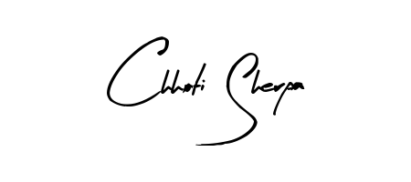A modern signature idea for name Chhoti Sherpa using Arty Signature font. Clean strokes and elegant curves make it stand out instantly. Chhoti Sherpa signature style 8 images and pictures png