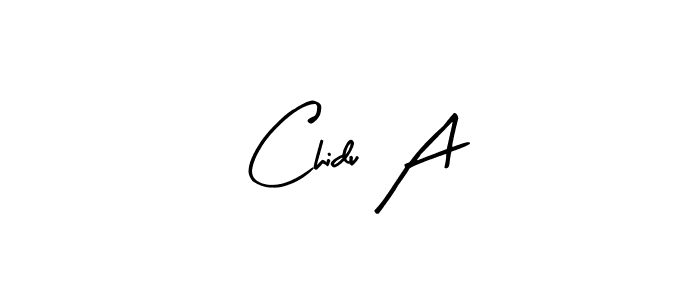 if you are searching for the best signature style for your name Chidu A. so please give up your signature search. here we have designed multiple signature styles  using Arty Signature. Chidu A signature style 8 images and pictures png