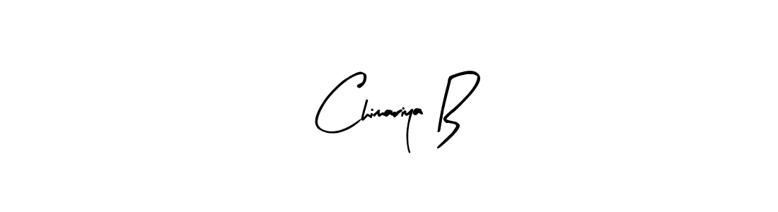 Similarly Arty Signature is the best handwritten signature design. Signature creator online .You can use it as an online autograph creator for name Chimariya B. Chimariya B signature style 8 images and pictures png