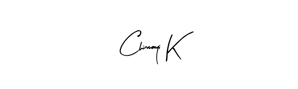Use a signature maker to create a handwritten signature online. With this signature software, you can design (Arty Signature) your own signature for name Chinmayi K. Chinmayi K signature style 8 images and pictures png