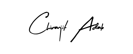 Similarly Arty Signature is the best handwritten signature design. Signature creator online. You can use it as an online autograph creator for name Chiranjit Adak. Chiranjit Adak signature style 8 images and pictures png