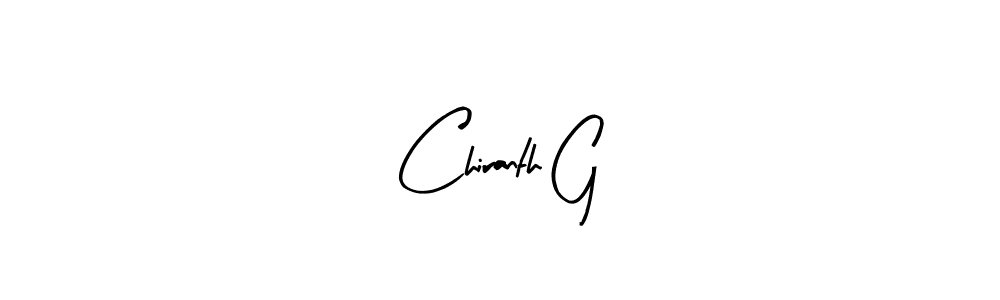 Design your own signature with our free online signature maker. With this signature software, you can create a handwritten (Arty Signature) signature for name Chiranth G. Chiranth G signature style 8 images and pictures png