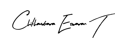 Stand out with a creative autograph for Chithambara Eswaran T. The Arty Signature styling blends modern aesthetics with classic signature flourishes. Chithambara Eswaran T signature style 8 images and pictures png