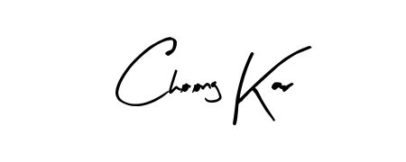 Achieve flawless digital penmanship with Choong Kar name in Arty Signature font. The perfect tool for creating online signatures. Choong Kar signature style 8 images and pictures png