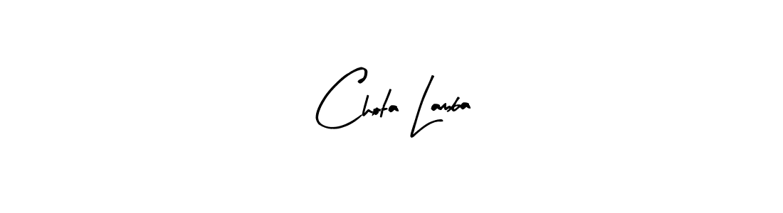 if you are searching for the best signature style for your name Chota Lamba. so please give up your signature search. here we have designed multiple signature styles  using Arty Signature. Chota Lamba signature style 8 images and pictures png