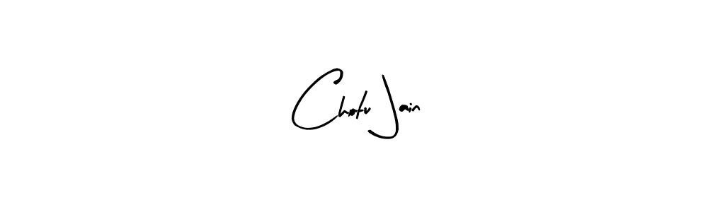 Arty Signature is a professional signature style that is perfect for those who want to add a touch of class to their signature. It is also a great choice for those who want to make their signature more unique. Get Chotu Jain name to fancy signature for free. Chotu Jain signature style 8 images and pictures png