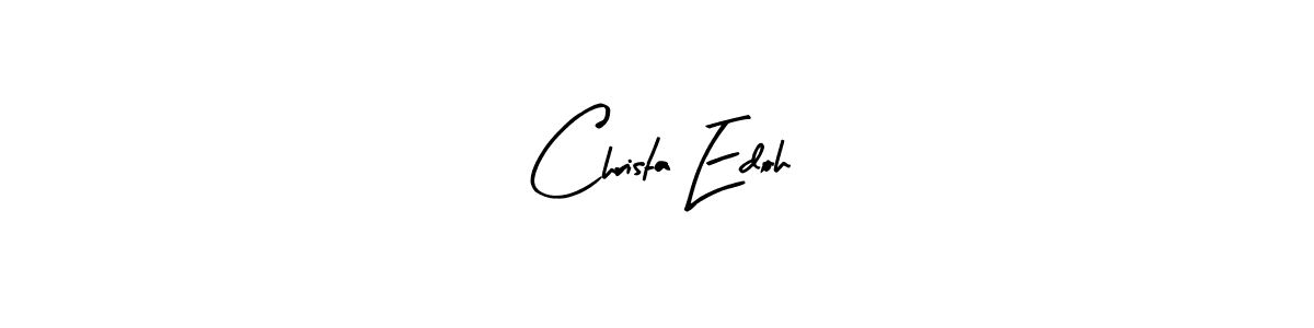How to make Christa Edoh name signature. Use Arty Signature style for creating short signs online. This is the latest handwritten sign. Christa Edoh signature style 8 images and pictures png