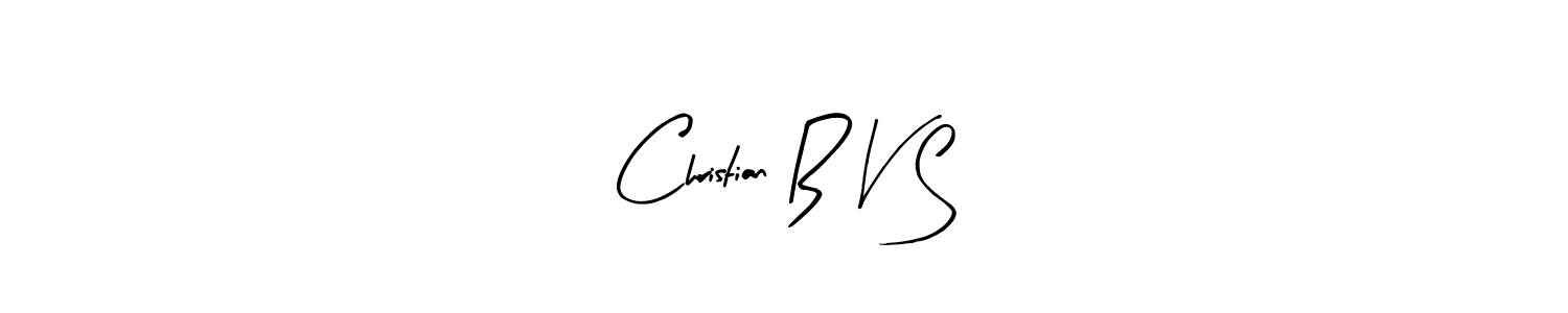 Arty Signature is a professional signature style that is perfect for those who want to add a touch of class to their signature. It is also a great choice for those who want to make their signature more unique. Get Christian B V S name to fancy signature for free. Christian B V S signature style 8 images and pictures png