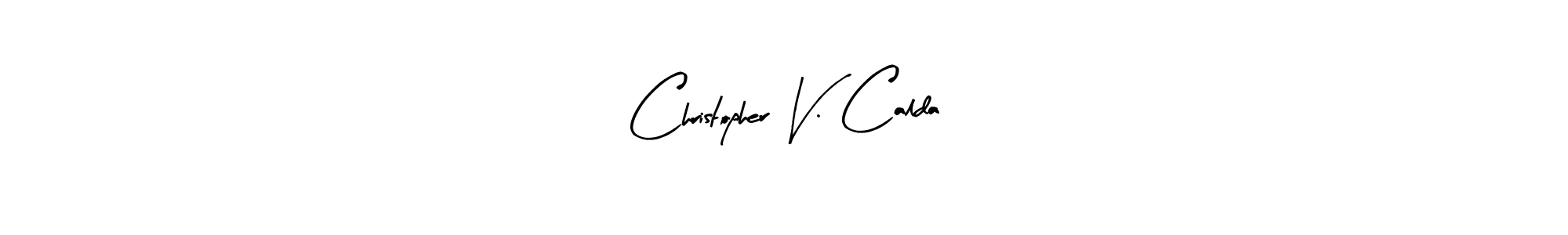 Use a signature maker to create a handwritten signature online. With this signature software, you can design (Arty Signature) your own signature for name Christopher V. Calda. Christopher V. Calda signature style 8 images and pictures png