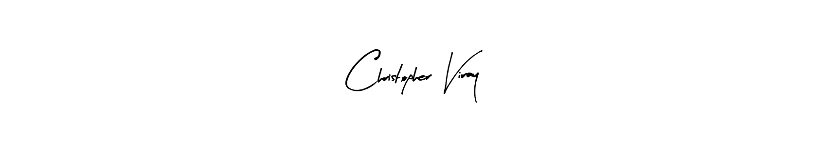 Arty Signature is a professional signature style that is perfect for those who want to add a touch of class to their signature. It is also a great choice for those who want to make their signature more unique. Get Christopher Viray name to fancy signature for free. Christopher Viray signature style 8 images and pictures png