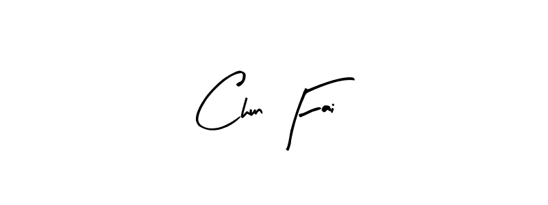 Use a signature maker to create a handwritten signature online. With this signature software, you can design (Arty Signature) your own signature for name Chun Fai. Chun Fai signature style 8 images and pictures png