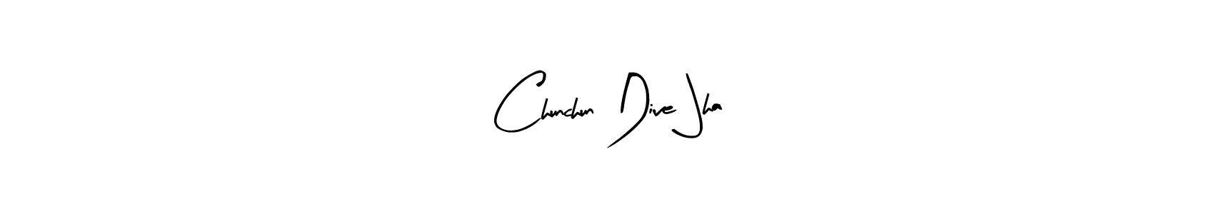 Chunchun Dive Jha stylish signature style. Best Handwritten Sign (Arty Signature) for my name. Handwritten Signature Collection Ideas for my name Chunchun Dive Jha. Chunchun Dive Jha signature style 8 images and pictures png