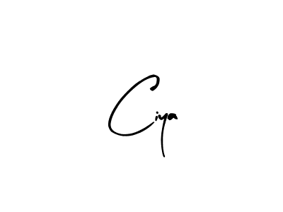 Design your own signature with our free online signature maker. With this signature software, you can create a handwritten (Arty Signature) signature for name Ciya. Ciya signature style 8 images and pictures png