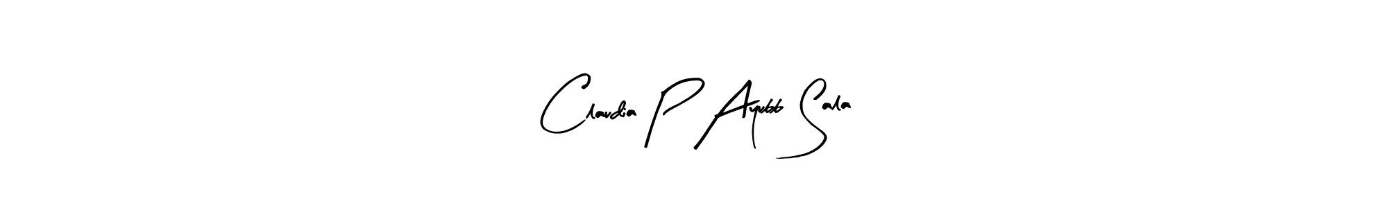 Arty Signature is a professional signature style that is perfect for those who want to add a touch of class to their signature. It is also a great choice for those who want to make their signature more unique. Get Claudia P Ayubb Sala name to fancy signature for free. Claudia P Ayubb Sala signature style 8 images and pictures png
