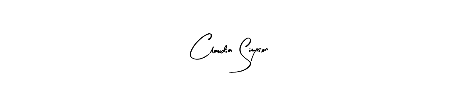 Create a beautiful signature design for name Claudia Simpson. With this signature (Arty Signature) fonts, you can make a handwritten signature for free. Claudia Simpson signature style 8 images and pictures png