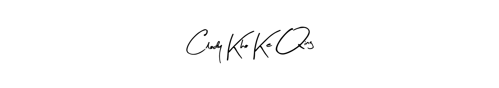 Similarly Arty Signature is the best handwritten signature design. Signature creator online .You can use it as an online autograph creator for name Clody Kho Ke Qing. Clody Kho Ke Qing signature style 8 images and pictures png