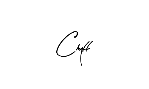 Design your own signature with our free online signature maker. With this signature software, you can create a handwritten (Arty Signature) signature for name Clyff. Clyff signature style 8 images and pictures png