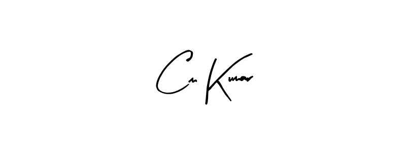Similarly Arty Signature is the best handwritten signature design. Signature creator online .You can use it as an online autograph creator for name Cm Kumar. Cm Kumar signature style 8 images and pictures png