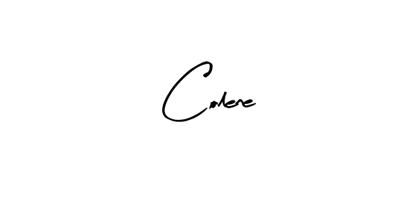 Use a signature maker to create a handwritten signature online. With this signature software, you can design (Arty Signature) your own signature for name Colene. Colene signature style 8 images and pictures png