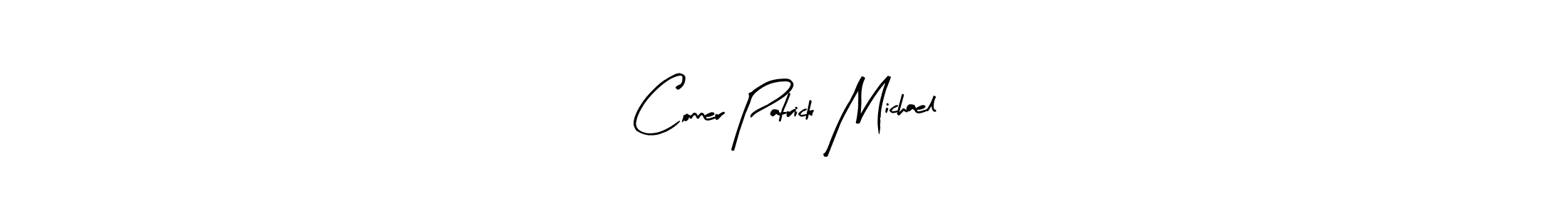 Conner Patrick Michael stylish signature style. Best Handwritten Sign (Arty Signature) for my name. Handwritten Signature Collection Ideas for my name Conner Patrick Michael. Conner Patrick Michael signature style 8 images and pictures png