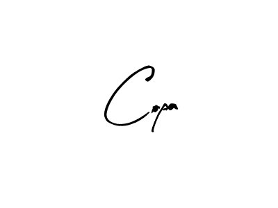 Design your own signature with our free online signature maker. With this signature software, you can create a handwritten (Arty Signature) signature for name Copa. Copa signature style 8 images and pictures png