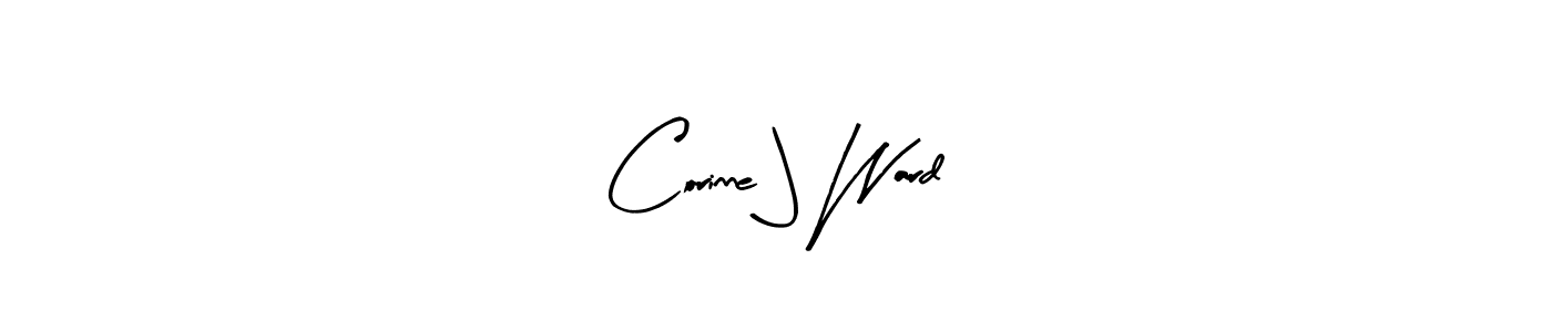 You should practise on your own different ways (Arty Signature) to write your name (Corinne J Ward) in signature. don't let someone else do it for you. Corinne J Ward signature style 8 images and pictures png