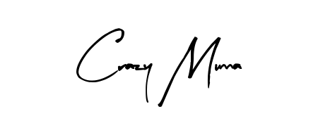 A classic penmanship look for Crazy Munna. The Arty Signature font brings timeless elegance and confidence to every signed document. Crazy Munna signature style 8 images and pictures png