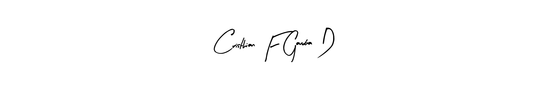 You should practise on your own different ways (Arty Signature) to write your name (Cristhian F Gamba D) in signature. don't let someone else do it for you. Cristhian F Gamba D signature style 8 images and pictures png