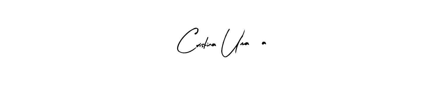 Use a signature maker to create a handwritten signature online. With this signature software, you can design (Arty Signature) your own signature for name Cristina Umaña. Cristina Umaña signature style 8 images and pictures png