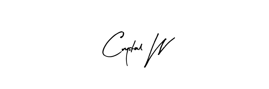 Crystal W stylish signature style. Best Handwritten Sign (Arty Signature) for my name. Handwritten Signature Collection Ideas for my name Crystal W. Crystal W signature style 8 images and pictures png