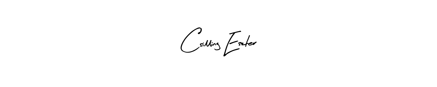 Use a signature maker to create a handwritten signature online. With this signature software, you can design (Arty Signature) your own signature for name Csilling Eszter. Csilling Eszter signature style 8 images and pictures png