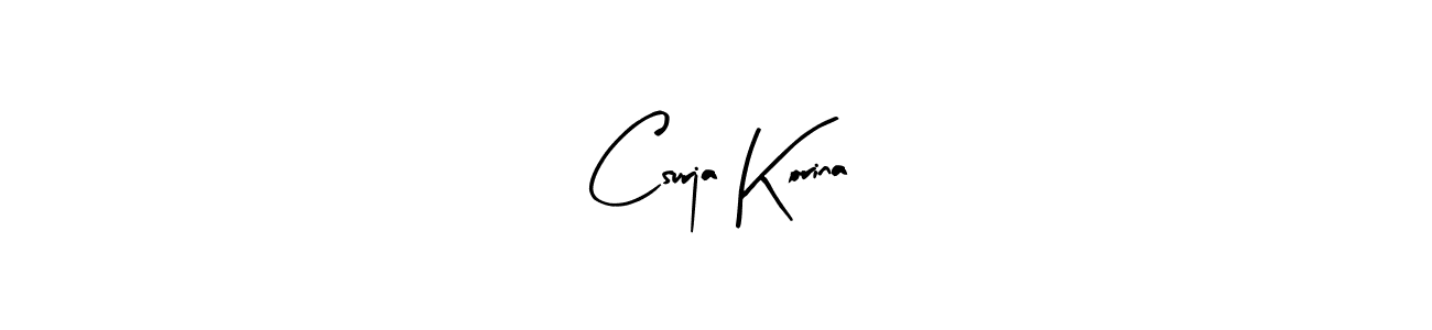 How to make Csurja Korina signature? Arty Signature is a professional autograph style. Create handwritten signature for Csurja Korina name. Csurja Korina signature style 8 images and pictures png