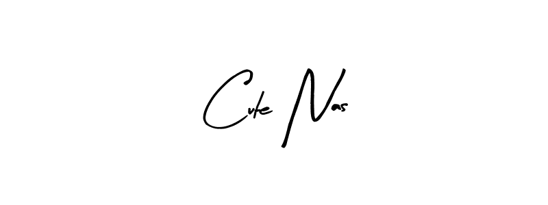 Use a signature maker to create a handwritten signature online. With this signature software, you can design (Arty Signature) your own signature for name Cute Nas. Cute Nas signature style 8 images and pictures png