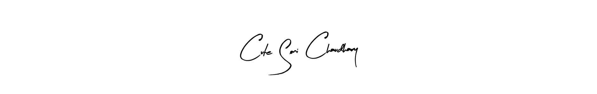 Design your own signature with our free online signature maker. With this signature software, you can create a handwritten (Arty Signature) signature for name Cute Soni Chaudhary. Cute Soni Chaudhary signature style 8 images and pictures png