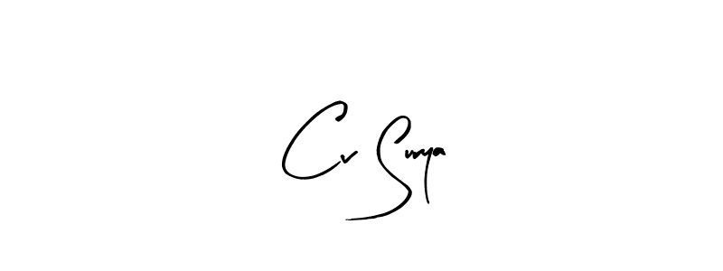 Arty Signature is a professional signature style that is perfect for those who want to add a touch of class to their signature. It is also a great choice for those who want to make their signature more unique. Get Cv Surya name to fancy signature for free. Cv Surya signature style 8 images and pictures png