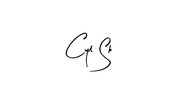 The best way (Arty Signature) to make a short signature is to pick only two or three words in your name. The name Cyl Sk include a total of six letters. For converting this name. Cyl Sk signature style 8 images and pictures png