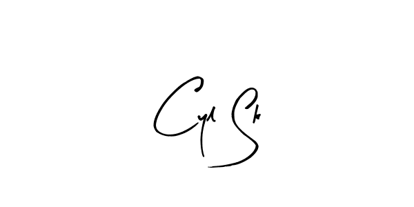 Similarly Arty Signature is the best handwritten signature design. Signature creator online .You can use it as an online autograph creator for name Cyl Sk. Cyl Sk signature style 8 images and pictures png