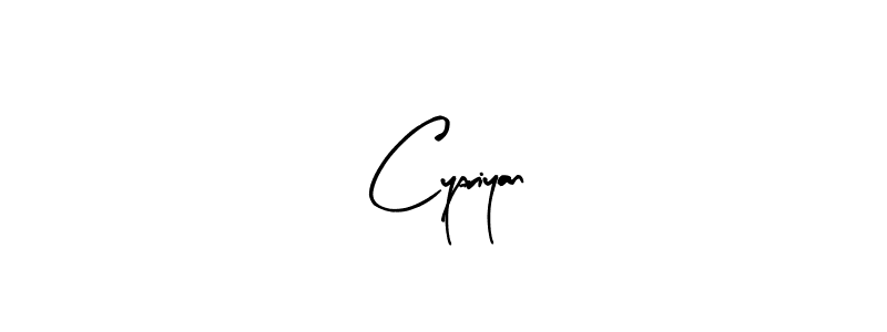 The best way (Arty Signature) to make a short signature is to pick only two or three words in your name. The name Cypriyan include a total of six letters. For converting this name. Cypriyan signature style 8 images and pictures png