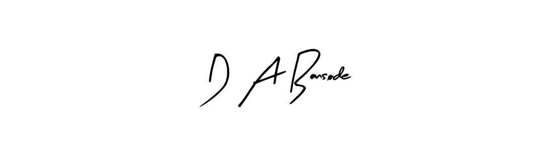 Similarly Arty Signature is the best handwritten signature design. Signature creator online .You can use it as an online autograph creator for name D A Bansode. D A Bansode signature style 8 images and pictures png