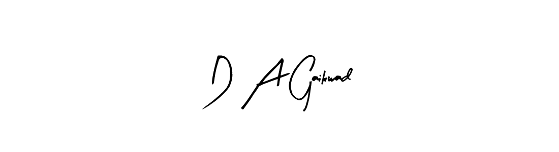 How to make D A Gaikwad signature? Arty Signature is a professional autograph style. Create handwritten signature for D A Gaikwad name. D A Gaikwad signature style 8 images and pictures png