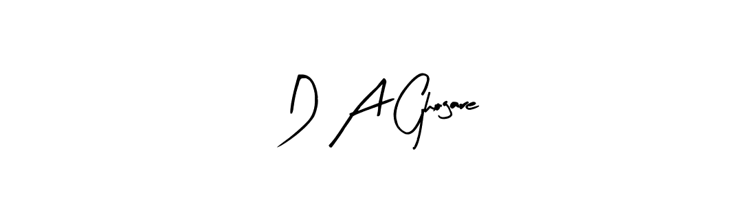 Make a beautiful signature design for name D A Ghogare. With this signature (Arty Signature) style, you can create a handwritten signature for free. D A Ghogare signature style 8 images and pictures png