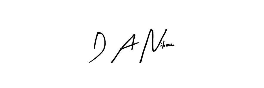 Make a beautiful signature design for name D A Nikam. With this signature (Arty Signature) style, you can create a handwritten signature for free. D A Nikam signature style 8 images and pictures png