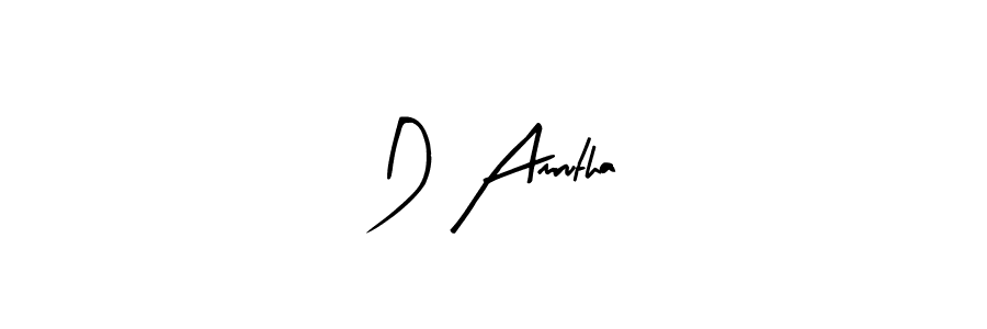 The best way (Arty Signature) to make a short signature is to pick only two or three words in your name. The name D Amrutha include a total of six letters. For converting this name. D Amrutha signature style 8 images and pictures png