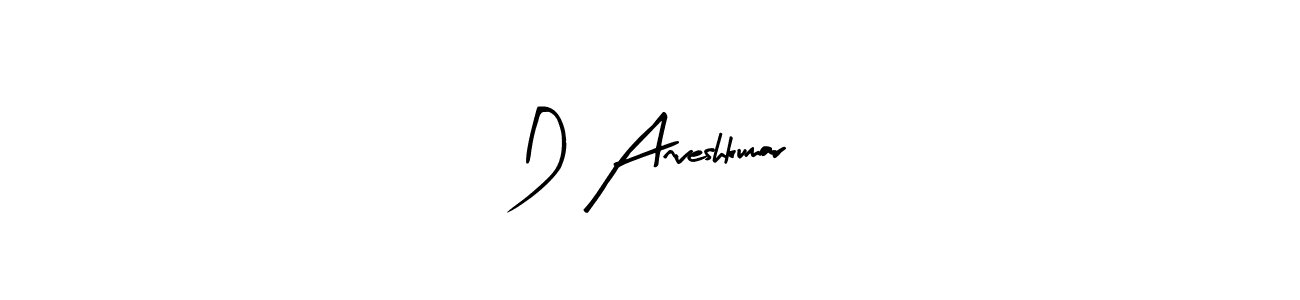 Use a signature maker to create a handwritten signature online. With this signature software, you can design (Arty Signature) your own signature for name D Anveshkumar. D Anveshkumar signature style 8 images and pictures png