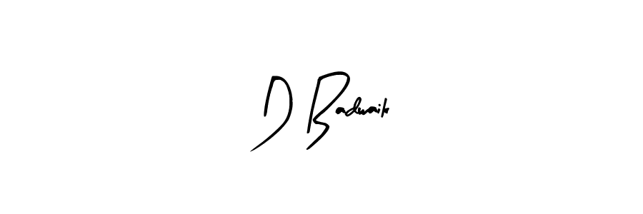 The best way (Arty Signature) to make a short signature is to pick only two or three words in your name. The name D Badwaik include a total of six letters. For converting this name. D Badwaik signature style 8 images and pictures png