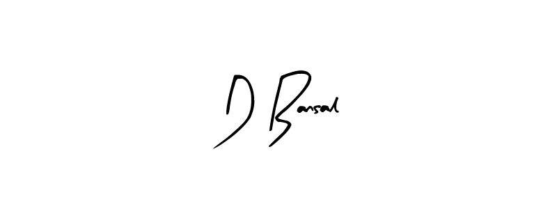 How to make D Bansal signature? Arty Signature is a professional autograph style. Create handwritten signature for D Bansal name. D Bansal signature style 8 images and pictures png